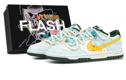 Nike Кроссовки для скейтбординга Dunk Crescent Rocking River, в комплекте коробка, унисекс, желто-синие dd1391-101（team1086-新月摇江-sbox） | yellow blue