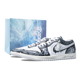 Jordan Баскетбольные кроссовки Air 1 Dark Shadow Bleach с низким верхом, устойчивые к истиранию, винтажные, унисекс, черно-белые fq7687-300（team836-黯影死神） | black white (special shopping bag)