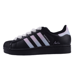 Adidas Низкие износостойкие кроссовки для скейтбординга SUPERSTAR, унисекс, черные gw6931(team41-幻彩蕾丝) | black
