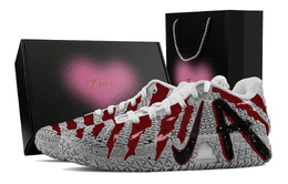 Nike Баскетбольные кроссовки Ja Morant 3 MUXUE Red Secret, Heart Box, износостойкие, низкие, унисекс, черно-красные hf2794-100(team773-暮红秘语-爱心礼盒) | black red