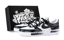 Nike Кроссовки Air Force 1 Low Top для скейтбординга унисекс, черные cw2288-111(team18-永夜星河sbox) | black (special shopping bag)