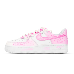 Nike Кроссовки Air Force 1 Cute Fox Cub для скейтбординга, устойчивые к истиранию, унисекс, розовые, белые dd8959-100（team883-萌狐崽） | pink white
