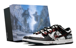 Nike Кроссовки для скейтбординга Dunk, устойчивые к истиранию, низкие, унисекс, черные hf5441-100（team260-灵眸qd-box） | black-box