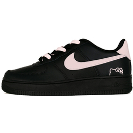 Nike Кроссовки Air Force 1 Black Warrior Air Force 1, износостойкие, низкие, для скейтбординга, унисекс, розовые, черные cw2288-001(team562-黑粉猫2) | pink black