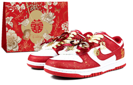 Nike Кроссовки для скейтбординга Dunk Low Top унисекс красные белые dd1873-116(team169-喜结连理) | red white
