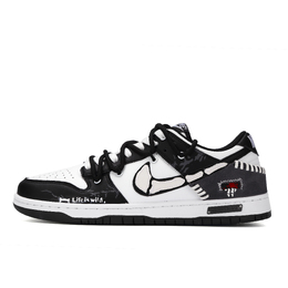 Nike Кроссовки для скейтбординга Dunk Haiji, износостойкие, низкие, унисекс, черные, белые dd1503-101（team1225-骸迹） | black white