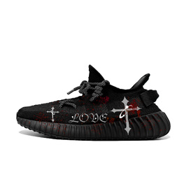 Adidas Кроссовки Yeezy Boost 350 V2 Forbidden Love с амортизацией, износостойкие, повседневные, унисекс, черные id4811(team1143-禁忌之恋) | black
