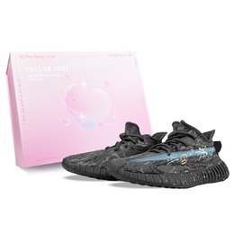 Adidas Низкие повседневные кроссовки Yeezy Boost 350 V2, устойчивые к истиранию, унисекс, черно-синие id4811(team373-神秘幽蓝box) | black blue