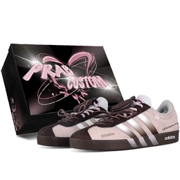 Adidas Кроссовки для скейтбординга VL COURT 2.0, износостойкие, низкие, унисекс, розовые, коричневые hq1802(team375-草莓曲奇) | pink brown (box)