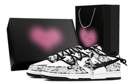 Nike Кроссовки для скейтбординга Dunk Zero Redemption, Heart Box, износостойкие, серо-белые, унисекс dd1391-100(team773-零时救赎-爱心礼盒) | gray white