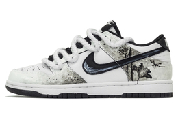 Nike Кроссовки для скейтбординга Dunk Six Eight, Ink Lotus Low, унисекс, черные, белые dd1391-100(team901-男女款墨荷) | black white