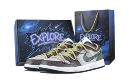 Jordan Баскетбольные кроссовки Air 1 Camouflage Wasteland Low Top Vintage Unisex Army Green dc0774-101（team1171-迷彩蚀途-礼盒） | army green