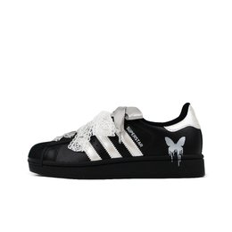 Adidas Кроссовки для скейтбординга Superstar, унисекс, низкие, черные eg4959(team384-月光蝶影a) | black silver