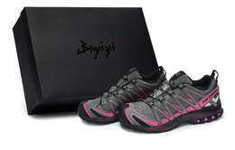 Salomon Кроссовки XA PRO 3D Low Top унисекс, цвет черный, серый, розовый l47587500(team80-男女款粉色脉冲s-box) | black gray pink