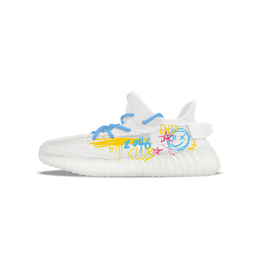 Adidas Низкие повседневные кроссовки Yeezy Boost 350 V2, устойчивые к истиранию, унисекс, белые, синие hq6316(team373-蓝巴伦) | white