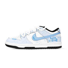 Nike Кроссовки для скейтбординга Dunk Black White, Rock Yellow Crown, устойчивые к истиранию, сине-белые, унисекс hf5441-100（team971-摇滚黄冠） | blue white