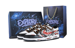Nike Кроссовки для скейтбординга Dunk The Spider's Trail Box, износостойкие, низкие, унисекс, красные, черные hf5441-100(team1171-暗蛛迷踪-礼盒） | red black