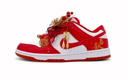 Nike Кроссовки для скейтбординга Dunk, устойчивые к истиранию, красные, женские dd1873-116(team87-囍韵呈祥女款红白) | red