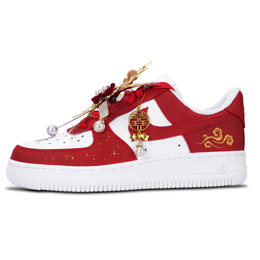 Nike Кроссовки Air Force 1 Air Force 1, Perfect Match From Heaven, износостойкие, низкие, для скейтбординга, унисекс, красные, белые dd8959-100（team971-天赐良缘） | red white