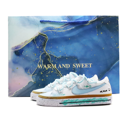 Nike Кроссовки Court Legacy Blue Maple Melancholy, легкие, с низким верхом, для скейтбординга, унисекс, светло-голубые dh3162-100(team473蓝枫悲意) | light blue