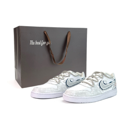 Nike EBERNON Cloud Ink · Отражающие рассветные амортизирующие, износостойкие низкие кроссовки для скейтбординга унисекс, черные, белые, серые aq1775-100（team801-云墨·映晨s-box） | white