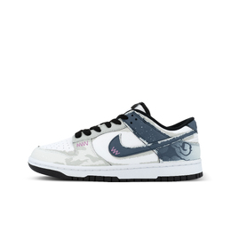 Nike Кроссовки для скейтбординга Dunk Low Panda, Sea Sanctuary, износостойкие, унисекс, белые, синие hf5441-100（team1369-海之圣域） | white blue