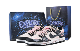 Nike Кроссовки для скейтбординга Dunk Butterfly с переливающимся покрытием, устойчивые к истиранию, низкие, унисекс, черно-розовые dd1391-100(team1171-蝶影流光-礼盒） | pink