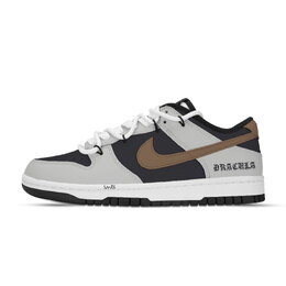 Nike Кроссовки для скейтбординга Dunk Vintage Text, устойчивые к истиранию, низкие, унисекс, черные, серые, коричневые hf5441-100（team971-复古文字） | black gray brown