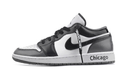 Jordan Баскетбольные кроссовки Air 1 Panda Chicago с низким верхом, устойчивые к истиранию, винтажные, унисекс, черно-белые 553558-152（team34-熊猫芝加哥） | black white