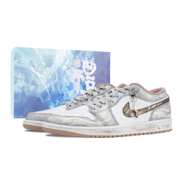 Jordan Баскетбольные кроссовки Air 1 Rosemary Nightfall, износостойкие, винтажные, бежево-серые, унисекс 553558-169（team836-迷迭黄昏-sbox） | beige gray (special box)