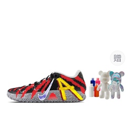Nike Баскетбольные кроссовки Ja Morant 3 Lightning, Fluid Bear, износостойкие, низкие, унисекс, черно-красные hf2794-100(team773-闪电-流体熊) | black red