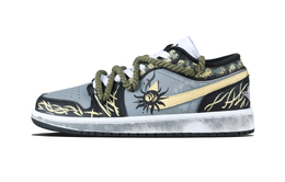 Баскетбольные кроссовки Air 1 Sunrise Low Top Vintage унисекс серо-черные Jordan, Gray Black dc0774-101（team1171-晨曦） | gray black