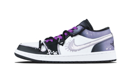 Jordan Баскетбольные кроссовки Air 1 Particle Nebula Low Top Vintage Unisex Black Gray dc0774-101（team1171-粒子星云） | black