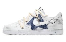 Nike Кроссовки Court Vision 1 Narrative Filler, устойчивые к истиранию, низкие, для скейтбординга, унисекс, белые, синие dh2987-101(team201-男女款补白叙事) | white blue