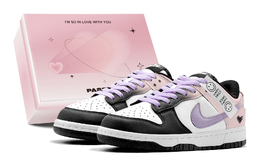 Nike Кроссовки для скейтбординга Dunk, женские, низкие, розовые cw1590-100(teams1-芋圆啵啵s-box) | light lavender