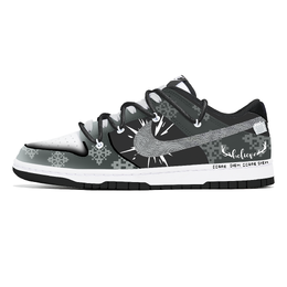 Nike Кроссовки для скейтбординга Dunk с низким верхом, устойчивые к истиранию и скольжению, унисекс, черно-серого цвета dd1391-100(teamp399-月蚀麋鹿) | black gray