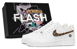 Nike Кроссовки Air Force 1 Billiard Baby, в комплекте коробка, низкие, для скейтбординга, унисекс, белые cw2288-111（team34-台球宝贝-s-box） | white