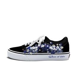 Vans Износостойкие низкие кроссовки Ward для скейтбординга, женские, сине-белые vn0a3iuniju(team613-白蓝花韵） | blue