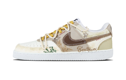 Nike Кроссовки Court Graffiti Street с низким верхом, устойчивые к истиранию и скольжению, мужские, цвета хаки dh2987-101(team1171-涂鸦街） | dark khaki
