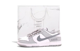 Nike Кроссовки для скейтбординга Dunk Coverage с защитой от скольжения и износа, низкие, унисекс, белые, серые hf5441-105(team拾伍-女款粉白一五sbox) | white
