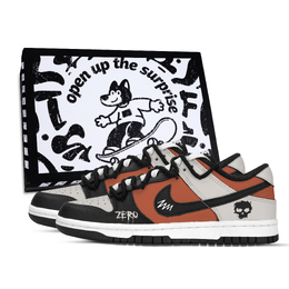 Nike Кроссовки для скейтбординга Dunk The Apocalypse Arrives с противоскользящим покрытием, устойчивые к истиранию, низкие, унисекс, черные, серые, коричневые hf5441-100（team971-末日降临黑鞋盒） | black gray brown