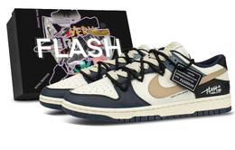 Nike Кроссовки для скейтбординга Dunk Urban Wander, в комплекте коробка, низкие, унисекс, синие, белые fz6770-001（team1086-都市漫步s-box） | blue white