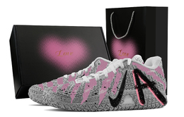 Nike Баскетбольные кроссовки Ja Morant 3 Active Bubbles, Heart Box, устойчивые к истиранию, низкие, унисекс, розовые, черные, серые hf2794-100(team773-活力泡泡-爱心礼盒) | pink black gray