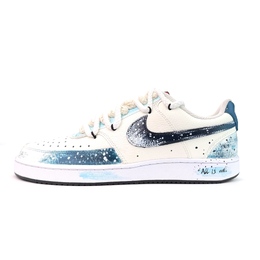 Nike Кроссовки для скейтборда Court Vision 1 Submarine World с амортизацией, износостойкие, низкие, унисекс, сине-белые dh2987-101（team801-海底世界） | blue white