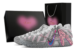 Nike Баскетбольные кроссовки Ja Morant 3 Soft Candy Heartbeat, Heart Box, устойчивые к истиранию, низкие, унисекс, серо-розовые hf2794-100(team773-软糖心跳-爱心礼盒) | gray pink