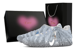 Nike Баскетбольные кроссовки Ja Morant 3 Mysterious Whisper, Heart Box, устойчивые к истиранию, низкие, унисекс, синие, белые hf2794-100(team773-蒙雾奇语-爱心礼盒) | blue white