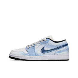 Jordan Баскетбольные кроссовки Air 1 Low Top Vintage Unisex White Blue 553558-165(team577-河流) | white blue