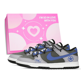 Nike Кроссовки для скейтбординга Dunk Air Force Shoe Box, износостойкие, серо-синие, унисекс hf5441-100（team971-时空军纪鞋盒） | gray blue