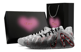 Nike Баскетбольные кроссовки Ja Morant 3 Scarlet Shadow, Heart Box, износостойкие, низкие, унисекс, серо-красные hf2794-100(team773-猩红之影-爱心礼盒) | gray red