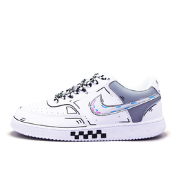 Nike Кроссовки Court Vision Draft Paper Style с низким верхом, амортизирующие, износостойкие, унисекс, для скейтбординга, белые dh2987-101(team1358-草稿纸风) | white